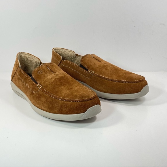 Clarks Shoes Clarks Mens 1m Gorwin Step Suede Slip On Loafers Shoes